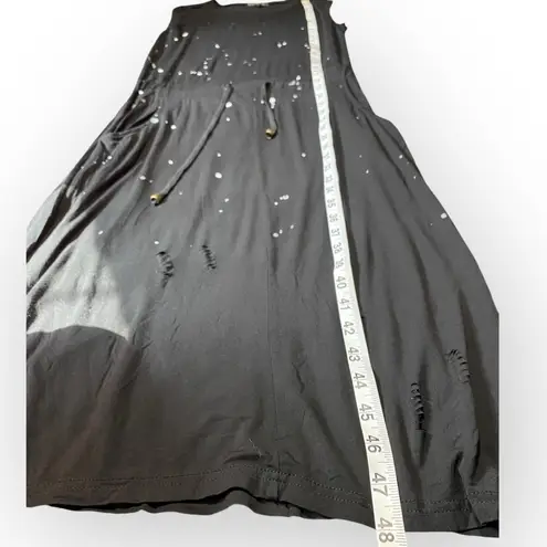 Beverly Hills Polo Club POL Black White Speckle Midi Dress Adjustable Waist Small NWOT