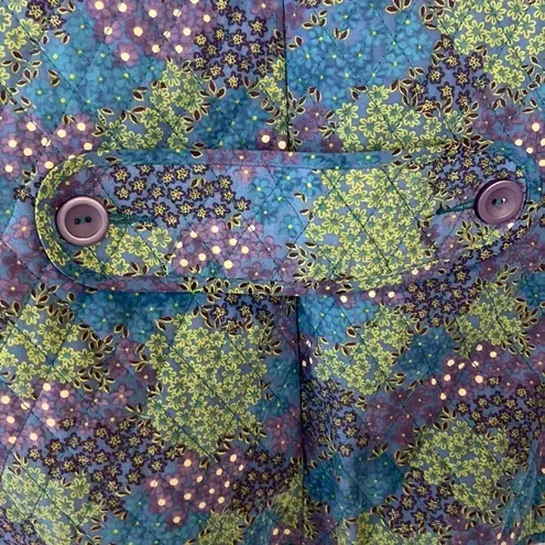 Christopher & Banks Quilted Floral Frenzy Full Zip Jacket Size XL Boho Garden - Image 9