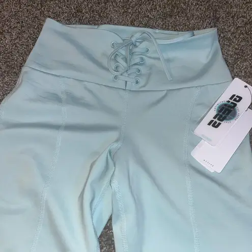 Guess  Skyline Light Blue Lace Up Agatha Leggings