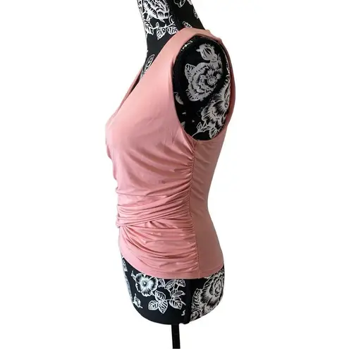 EXPRESS  Body Contour Wide Strap Tank Top Ruched Formal Everyday Preppy