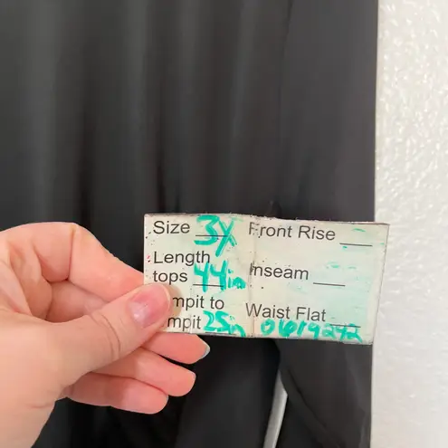 Karen Kane black faux leather accent midi dress size 3X