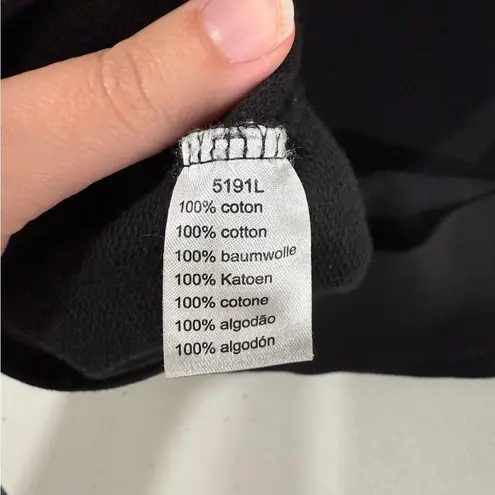 Lacoste  Black Zip-Up Hoodie 3/4 Length Sleeves Size 42 EUC