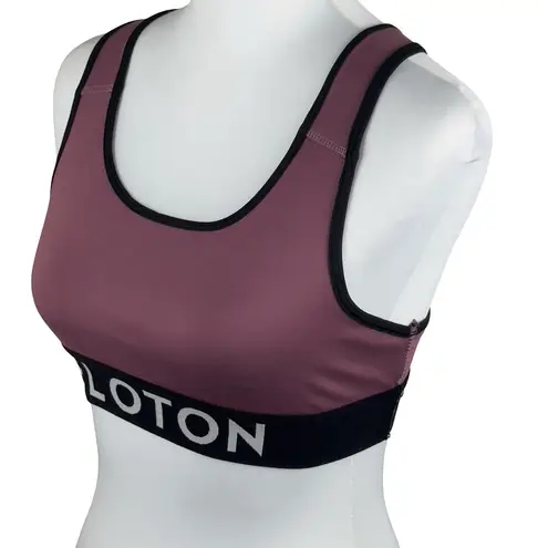 Peloton Mauve Spell Out Racerback Sports Bra Medium Yoga Gym Athletic