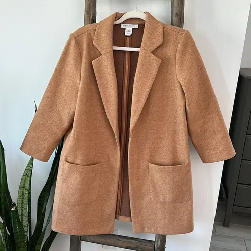 Carole Wren Brown Women's Oversized Lightweight Fall Coatigan Jacket Trendy