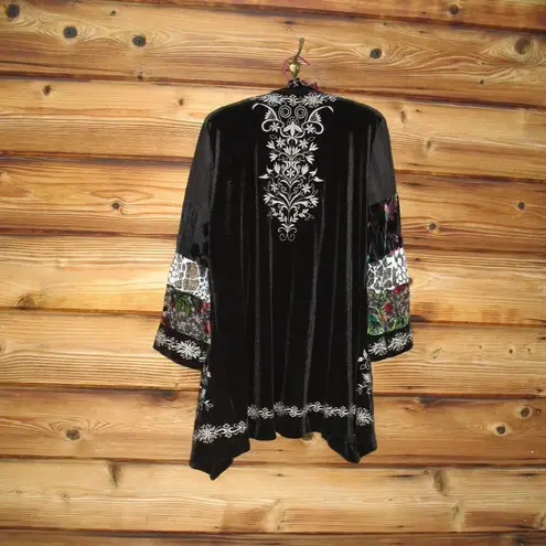 John Mark  Embroidered Kimono Cardigan Top