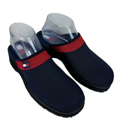 Tommy Hilfiger  NWOT Vintage Slip On Platform Mules Clogs Canvas Y2K 90s Size 9.5