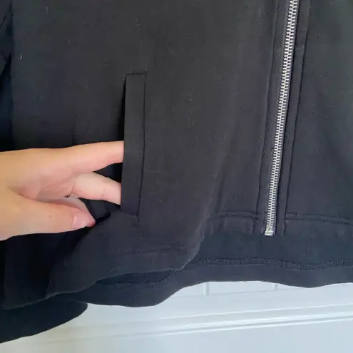 Talbots NWOT | ‎ women’s black flap neck zipper jacket — small petite