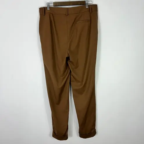 Lafayette 148 New York Wool Pants 12 Brown Tailored Trouser Quiet Luxury Office
