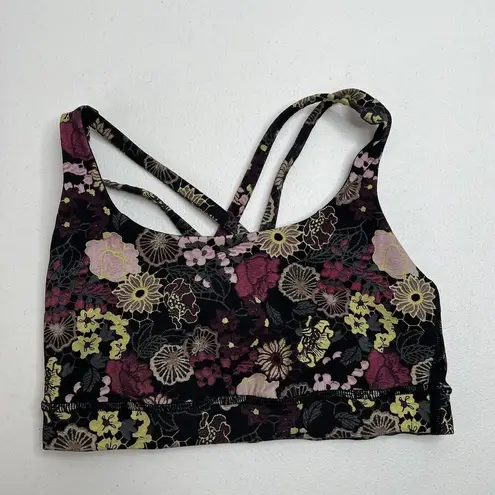 Lululemon  Size 4 Energy Bra Fluorolace Multi Medium Support Stretch B / C Cup