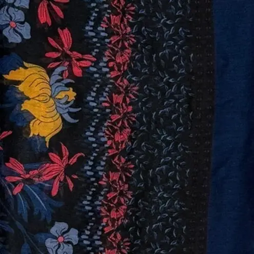 NEW Boho Butterfly Design Tasseled Rectangle Soft Chic Scarf Large Blue Pink