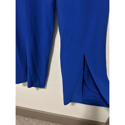 Dress the Population NEW Size Large Flare Pants Blue Business Party Club Preppy