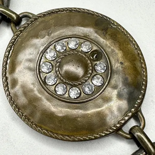 Chunky Rhinestone Gold Tone Chain Link Belt Small/Medium (S/M) ✨