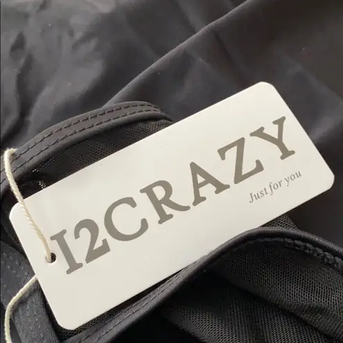 Tropical Swimsuit Black High Neck Mesh One Piece S Small New Green