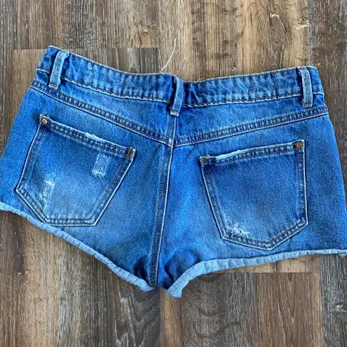 Pimkie Denim  Cutoff Denim Distressed Shorts Size 6