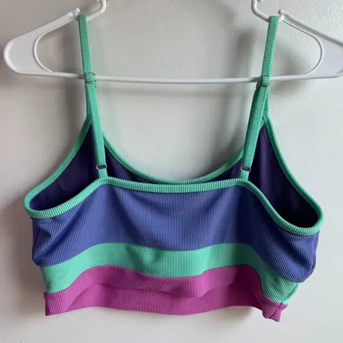 Beach Riot NWOT Eva High Tide Color Blocked Bikini Top