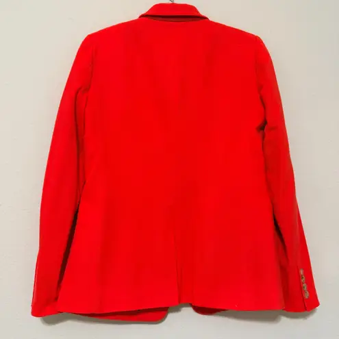 J. Crew Regent Blazer in Wool Flannel Single Button Orange