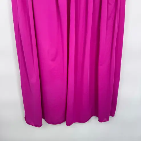 Vintage Miss Elaine Nightgown Short Sleeve Sleep Dress Pink Nylon Large