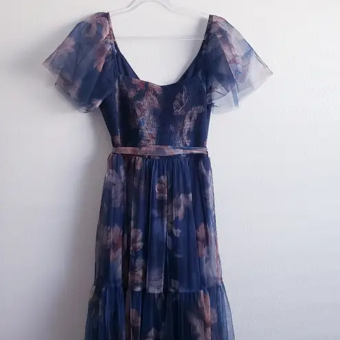 Baltic Born Nicola Tulle Maxi Dress Short Sleeve New Without Tags