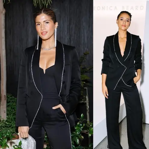 Veronica Beard Dickey Jacket with Crystal Trim in Black Size 6