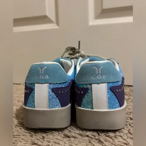 NWOT Culture Of Brave C.O.B. Play Womens Leather Sneaker sz EU 40 US 9.5 Blue