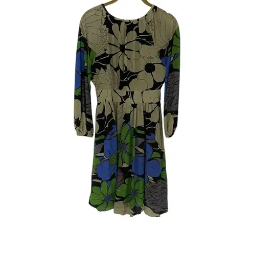 Tibi Silk Floral Long Sleeve Dress 4