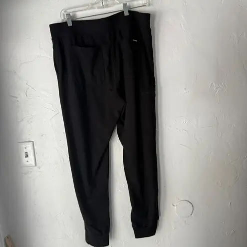 Jaanuu Black Jogger Scrub Pants Medical Workwear Comfortable Stretch Fit XL