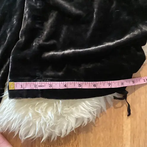 T Tahari Brown Cropped Wide Leg Pants EUC Sz 4 Silk Velour/Velvet