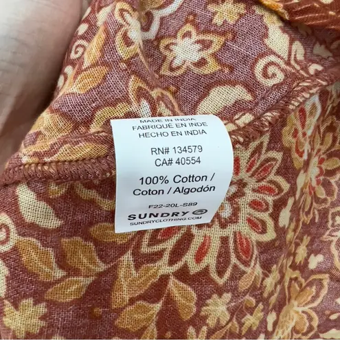Sundry  Sienna Flutter Sleeve Blouse Floral Print Size Medium