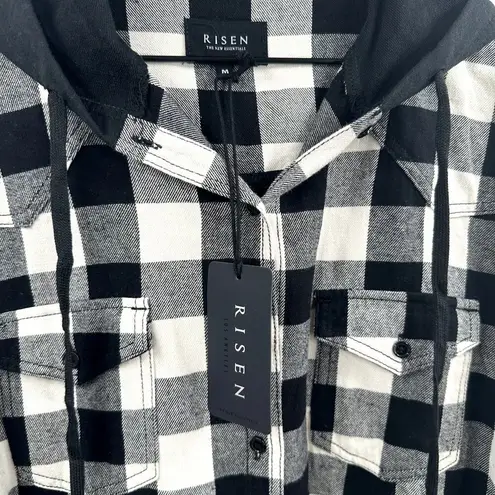 Risen Athena Black and White Plaid Jacket Size Medium NWT