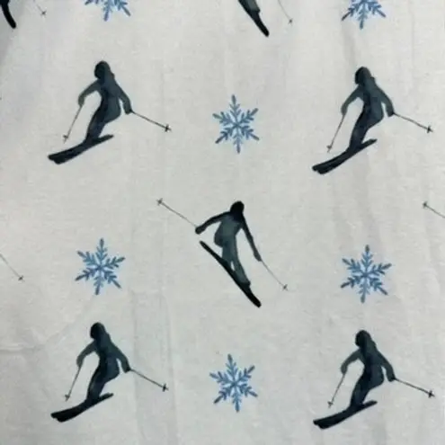 PJ Salvage Women's M Lounge Pajama Pants Blue Skiing Snowflake Sleepwear Size M