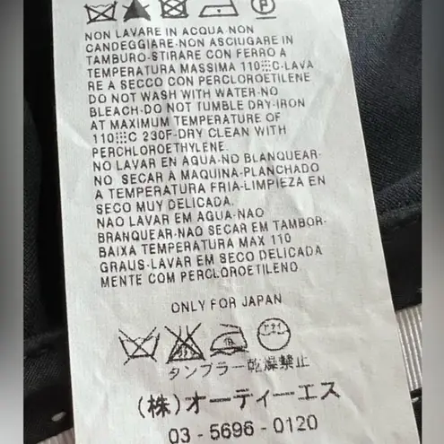 Max Mara Gonna Solid Black Pleated Pencil Skirt Size 44 NWT