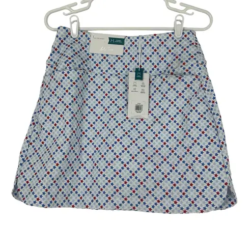 Lady Hagen  17” TUMMY CONTROL SKORT STAIR MULTI PLAID WRINKLE RESISTANT TENNIS