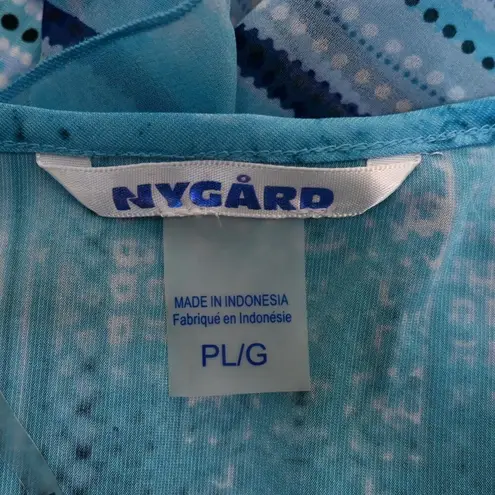 Peter Nygard Nygard Womens PL Flutter Manga Pullover Blouse