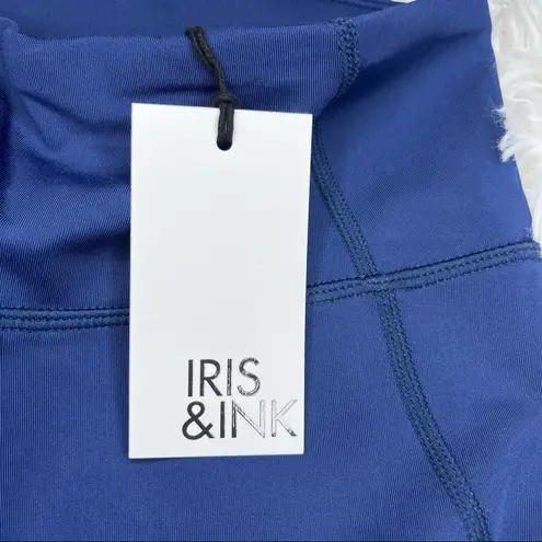 IRIS & INK // REVOLVE High Rise Cropped Legging Small Pantaloni Navy Heather NWT Blue