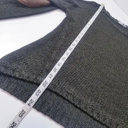 Quinn Green Patchwork Knit Pullover Sweater Size M