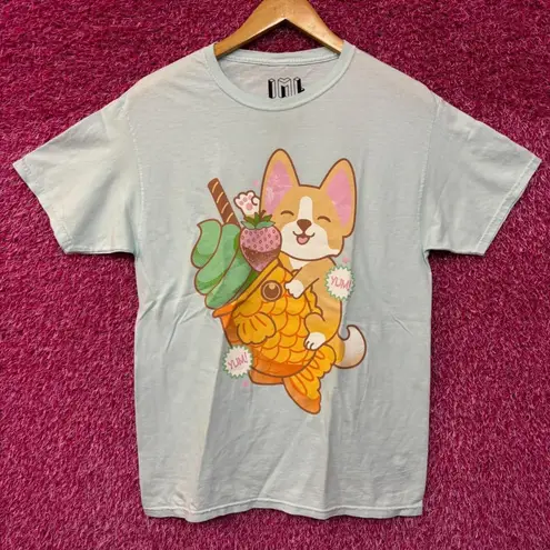 Kawaii Corgi and Taiyaki T-shirt size medium