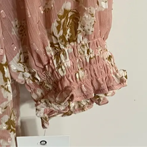 Ophelia Roe Women’s Long Sleeve Lace Overlay Floral Print Dress Size 3XL Pink