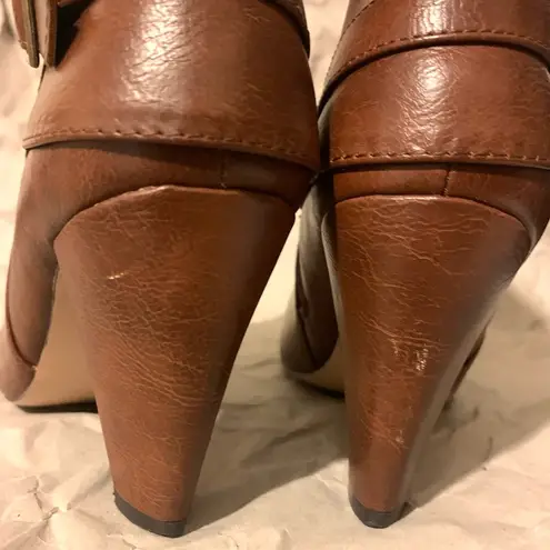 Madden Girl  Brown Ankle Booties -EUC