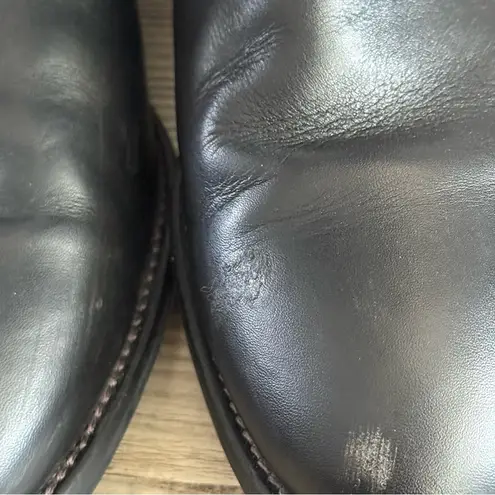 Aquatalia by Marvin K. Black Leather Calf-Length Riding Boots Size 10– Great