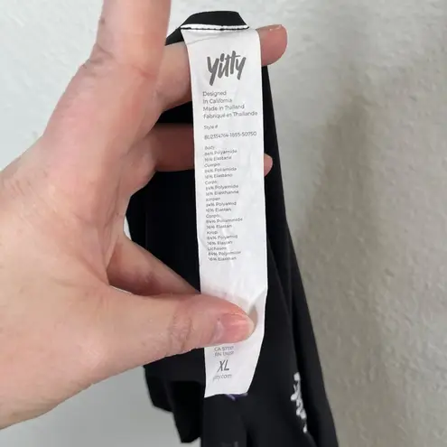 YITTY Fabletics Black Smooth Reality Thong Bodysuit XL