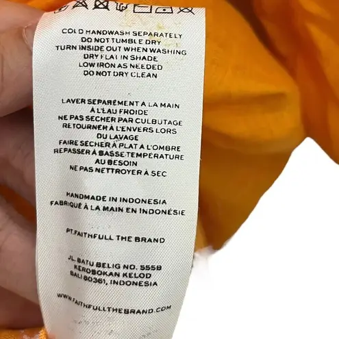 Faithfull the Brand Faithfull La Mia Maxi Dress Tuscan Sun Orange Women’s Size 4 Cutout Tie Front