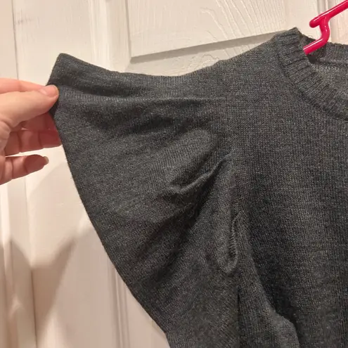 Mystree Women's Gray Soft Sweater Top Size Large Whimsigoth Career Party