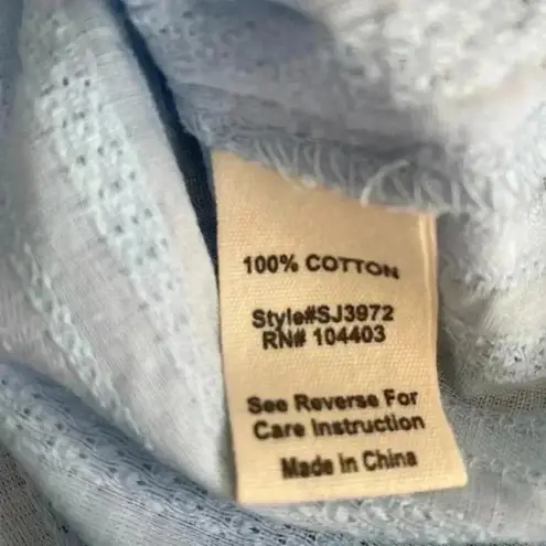 Sweet Wanderer 🆕 Sweet Wander Cold Shoulder Ruffle Top Blue S🆕