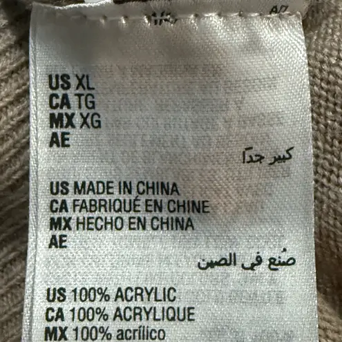 Karen Scott Women's Cream Turtleneck light weight Sweater size xl NWT