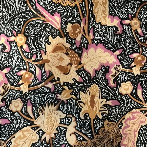 MELLODAY V Neck Tunic Top Mini Dress Floral Tiered Long Sleeve Pullover L