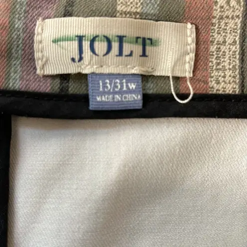 Jolt  NWT Gray Multi Striped Denim Mini Skirt 13