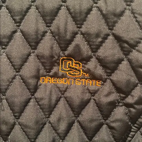 Oregon State University Women’s Quilted Vest Size Medium OSU Beavers Black