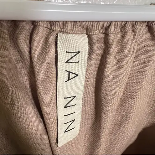 NA NIN Blouse 3/4 Sleeve Off Shoulder Beige 1 Tan Size undefined