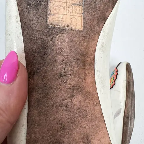 KENZO Paris Size 37.5 US 6.5 Brenda Tiger Ballerinas Flats Glossy Patent Leather