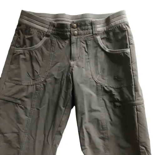 Kuhl Durango Hiking Cargo Pants Sz. 8 Gray Cinched Leg Drawstring Waist Outdoors